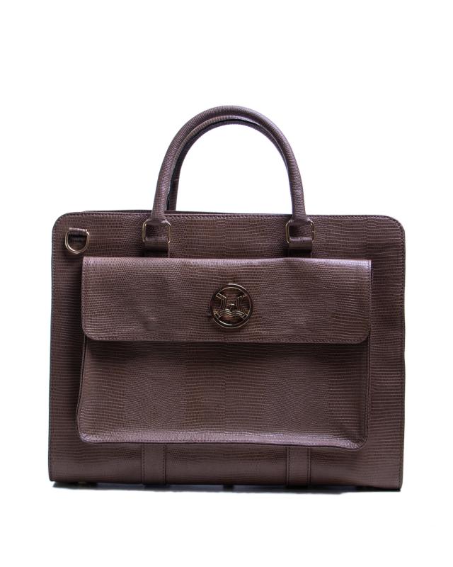 Work Case Escobar(US):Dark Brown Monitor Lizard Print
