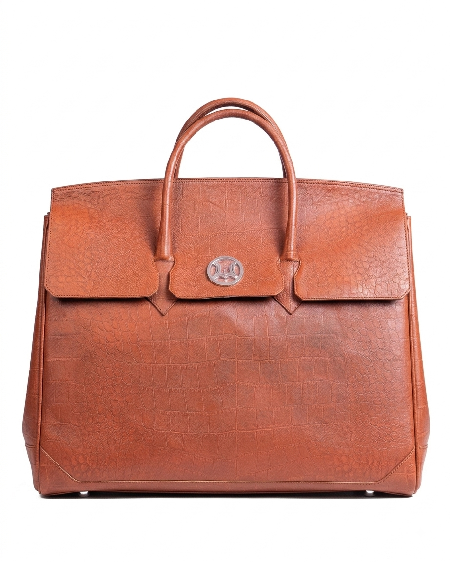 Duffle Bag 3.0(US): Cinnamon Brown Crocodile Print