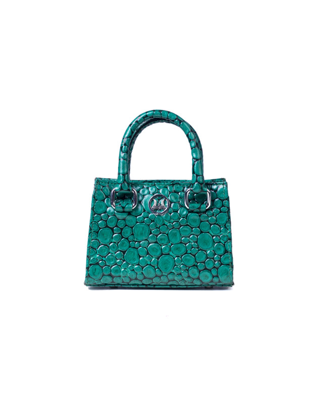 Lagos Micro: Glossy Green Bubble Print
