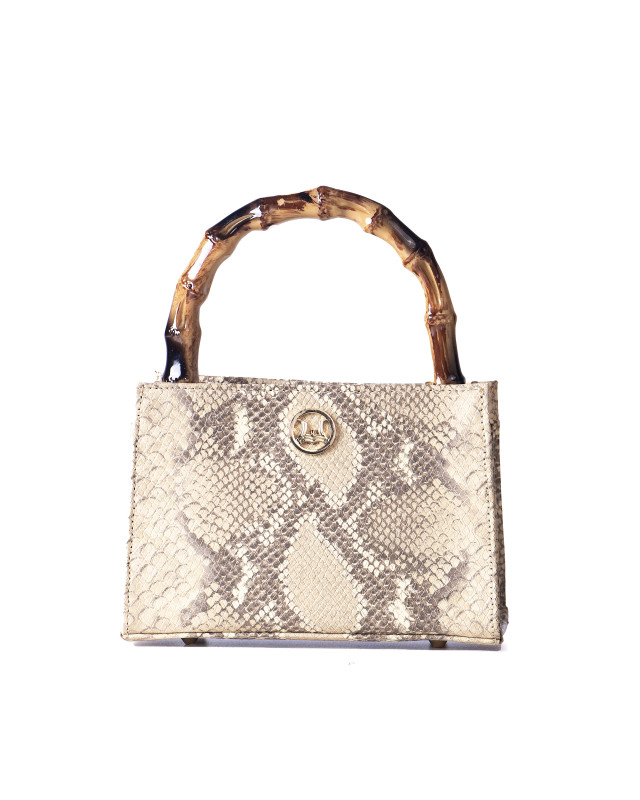 Shanghai Mini: Beige and Grey Snake Print