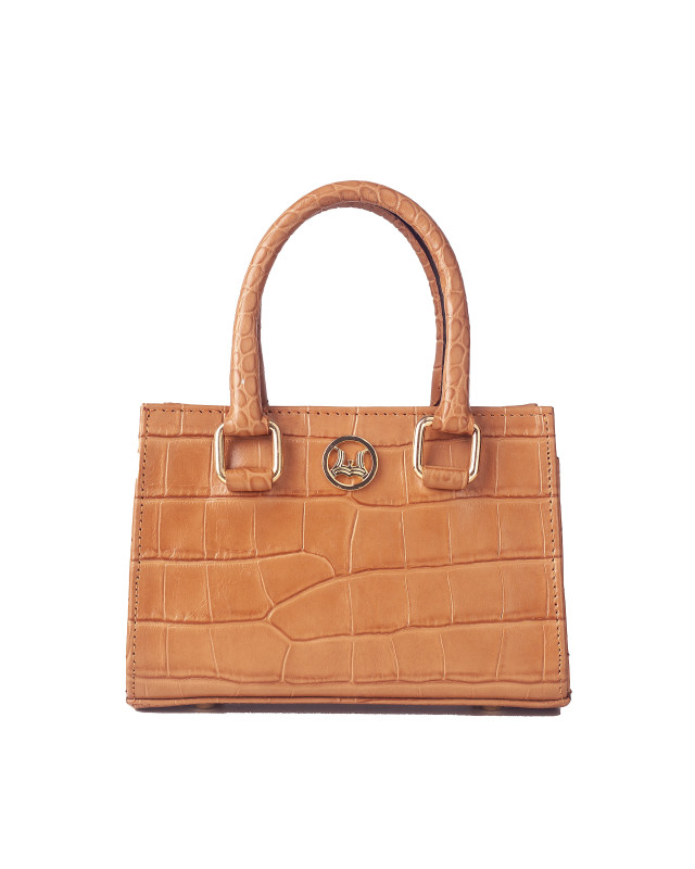 Lagos Mini: Nude Crocodile Print