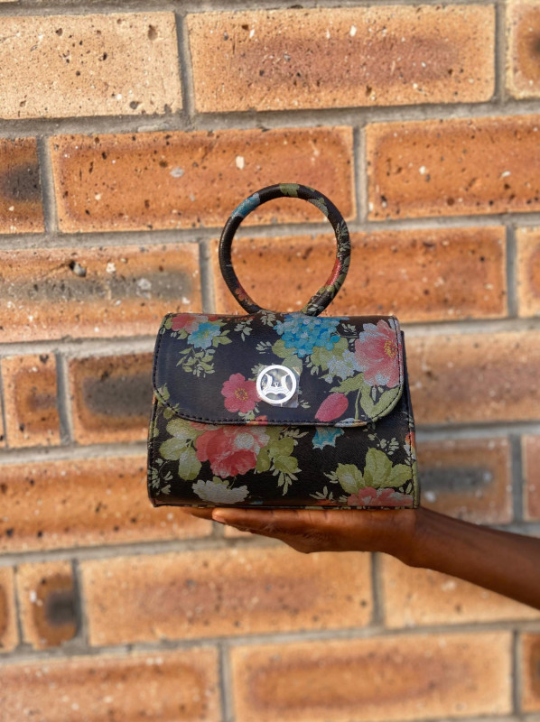 Monaco Micro: Black and Multicolor Floral Print