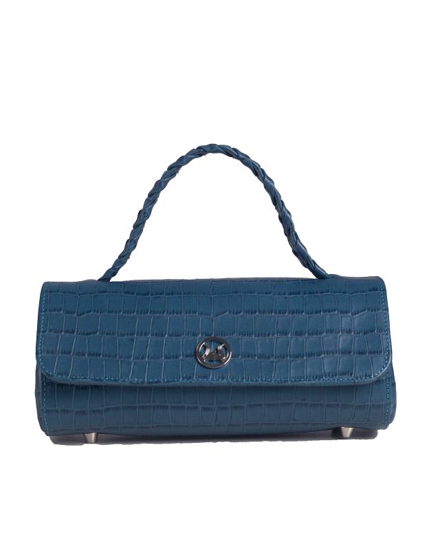 Milan Mini: Blue Crocodile Print