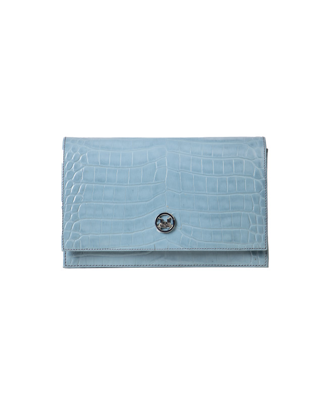 Dakar: Baby Blue Crocodile Print