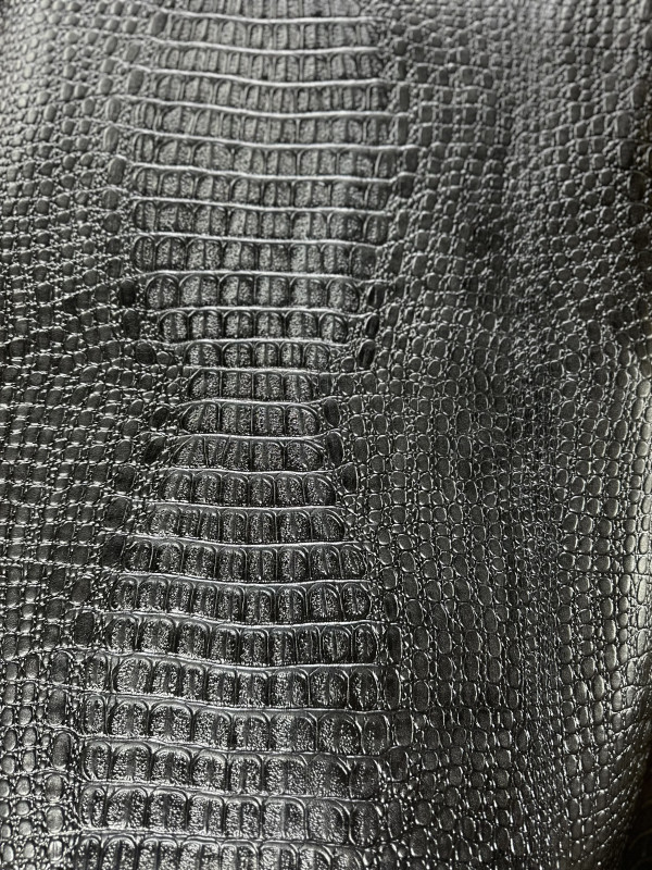 Metallic Croc Back Print Embossed on Cow Hides: VZC001C