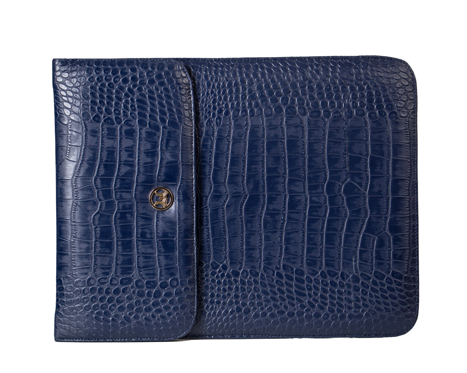 Laptop Sleeve Mini: Blue Crocodile Print