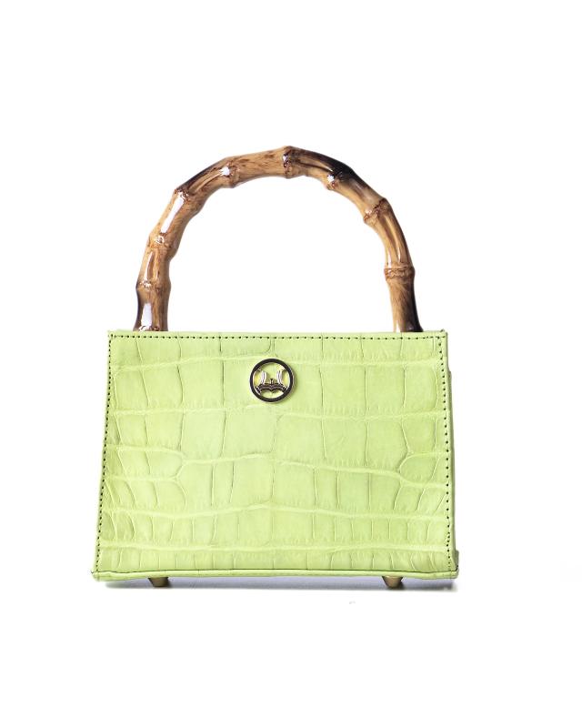 Shanghai Mini (US): Lime Green Crocodile Print