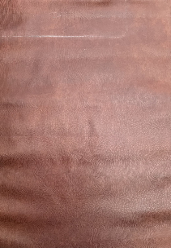 Dark Brown Monitor Lizard Print Embossed on Cow Hides: DM002C