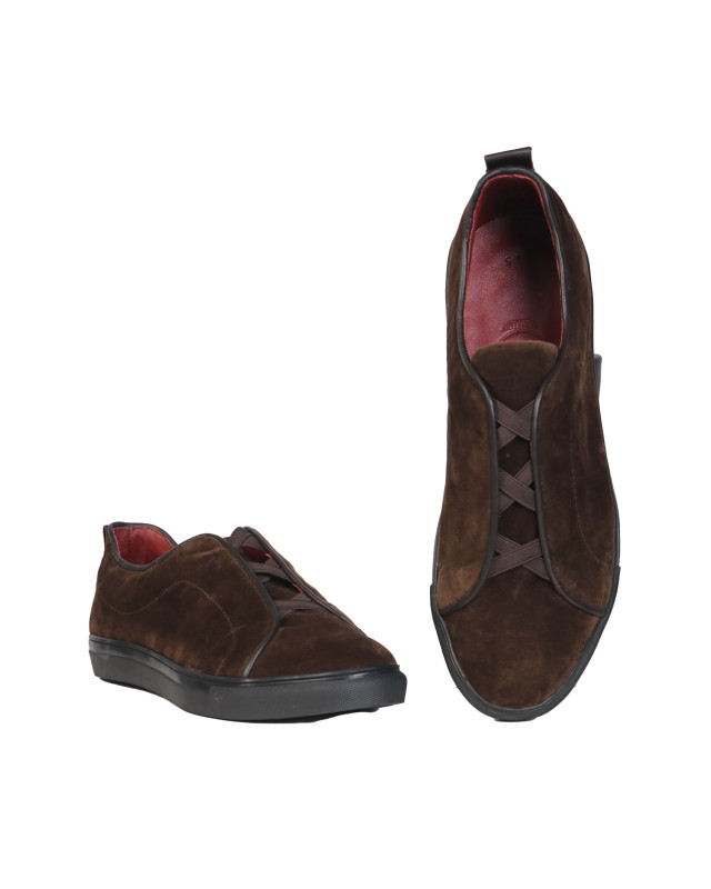 Velvet Sneakers: Brown