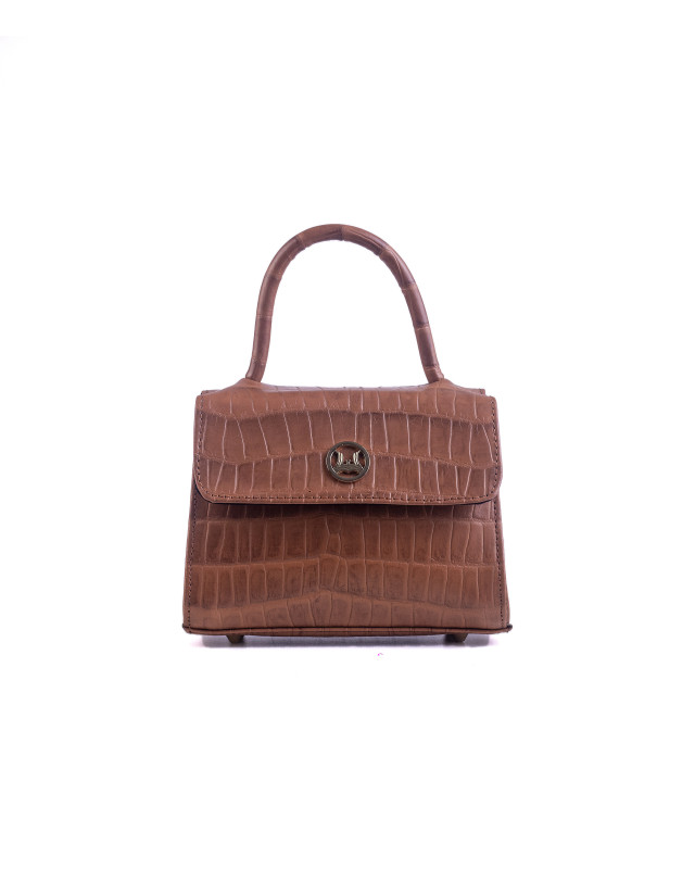 Tokyo Micro: Light Brown Crocodile Print