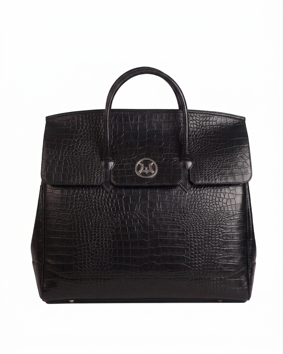 Duffle Bag 3.0 Mini: Black Crocodile Print