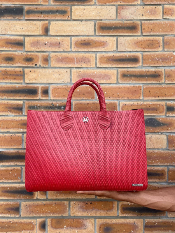 Midi Man Tote: Limited Edition Red Checkered Print