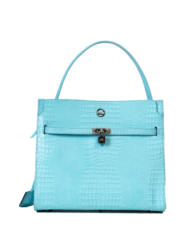 Venice Maxi: Baby Blue Crocodile Print