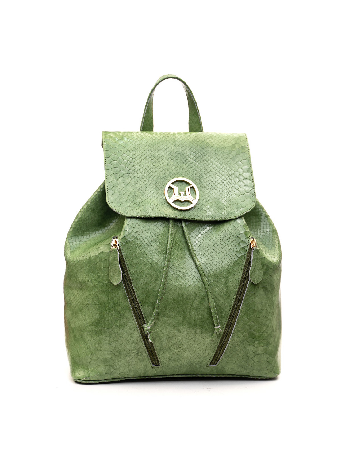 Backpack: Lime Green Snake Print