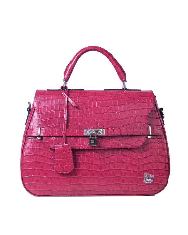 Brazzaville: Bubblegum Crocodile Print