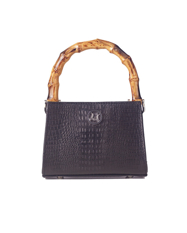 Shanghai Micro: Black Monitor Lizard Print