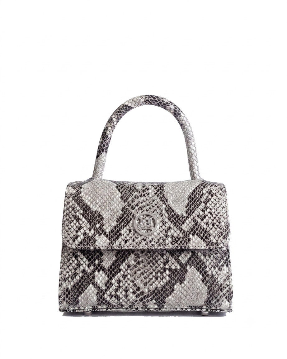 Tokyo Micro: White and Black Snake Print