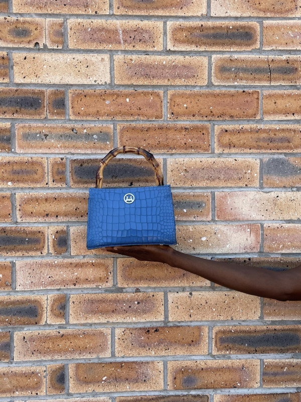 Shanghai Mini: Blue Crocodile Print