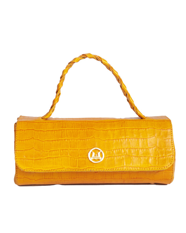Milan Mini: Yellow Crocodile Print