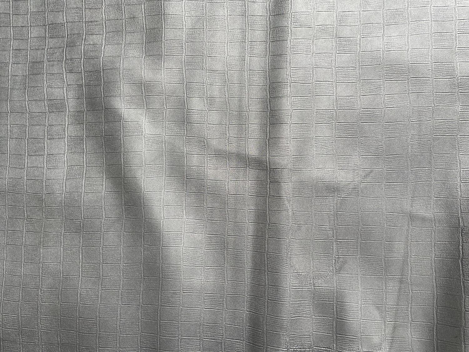 Black Abstract Print Embossed on Calf Hides: BI012CA