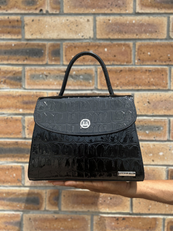Paris Midi: Limited Edition Glossy Black Crocodile Print