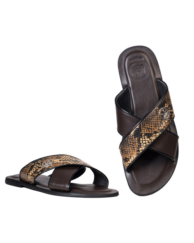 Ayatollah 2.0: Brown and Tan Snake Print