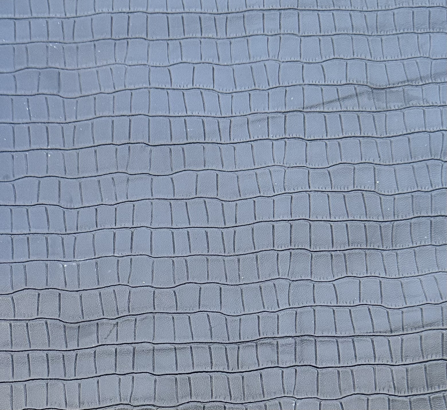 Black Alligator Belly  Print Embossed on Calf Hides: BA006CA