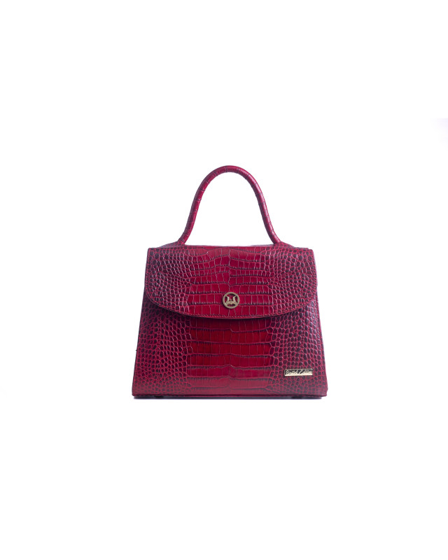 Paris Midi: Limited Edition Cherry Wine Crocodile Print