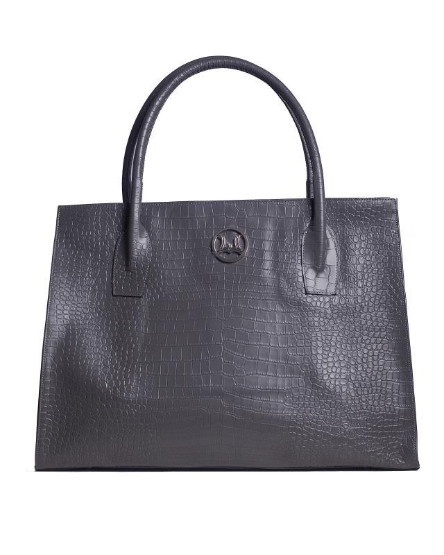 Zurich Maxi: Grey Crocodile Print