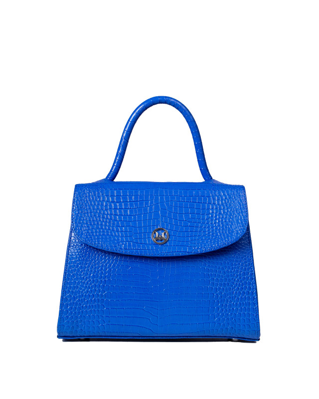 Paris Midi: Electric Blue Crocodile Print