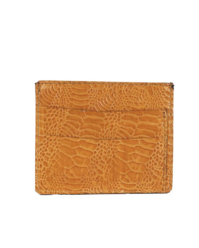 Cardholder 2.0: Mustard Yellow Abstract Print