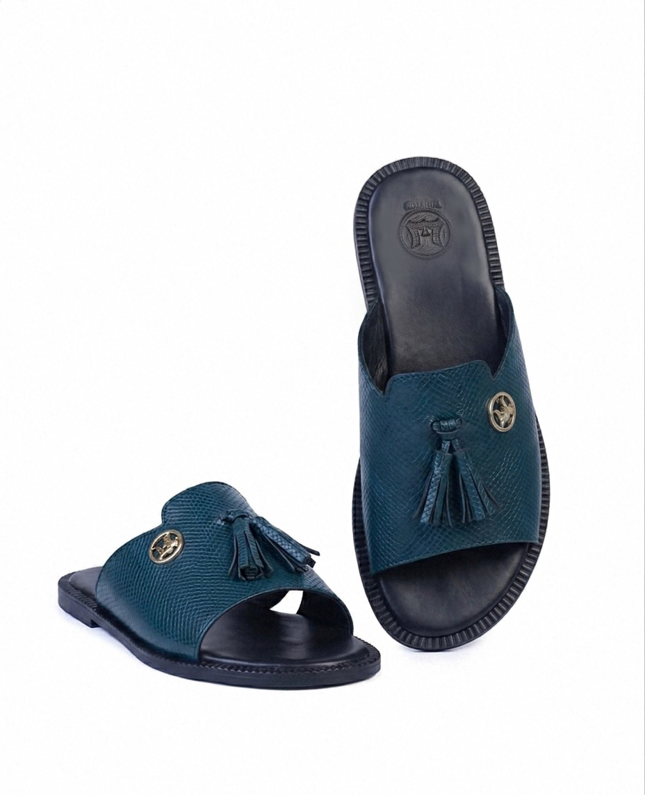 Duke: Blue Snake Print