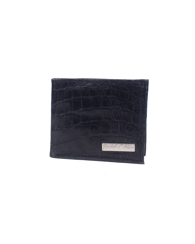 Wallet: Black Exotic Crocodile Skin