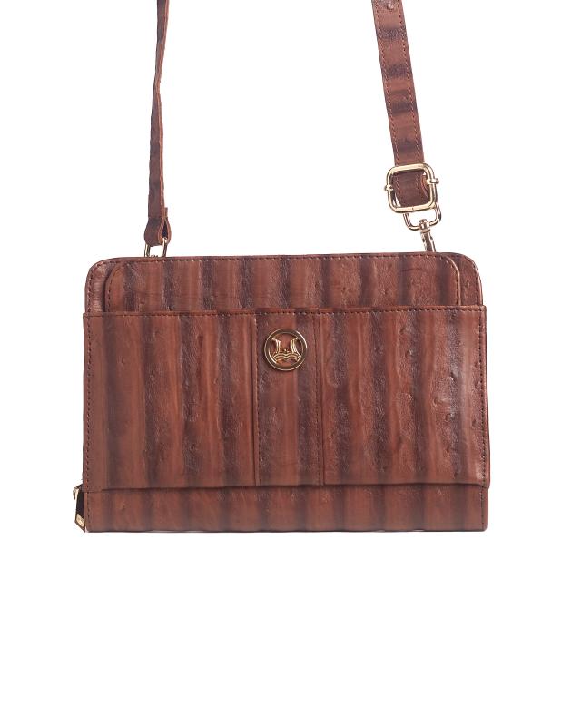 Messenger Bag 2.0:  Brown Abstract Print