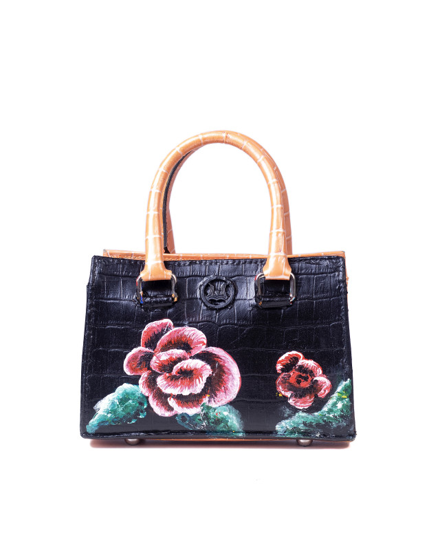 Lagos Mini: Orange Crocodile Print Meets Art #5