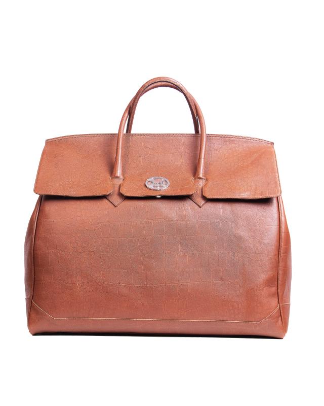 Duffle Bag 3.0(US): Cinnamon Brown Crocodile Print