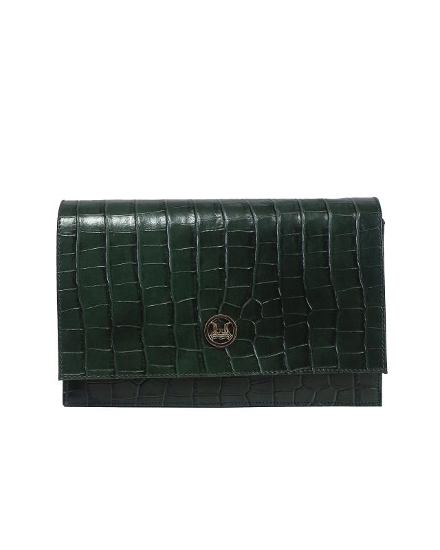 Dakar: Dark Green Crocodile Print