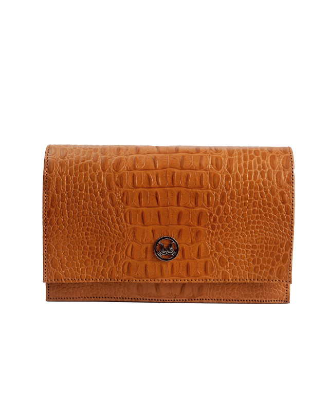 Dakar: Tan Textured Crocodile Print