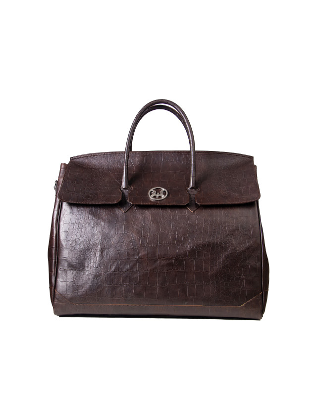 Duffle Bag 3.0: Black Crocodile Print