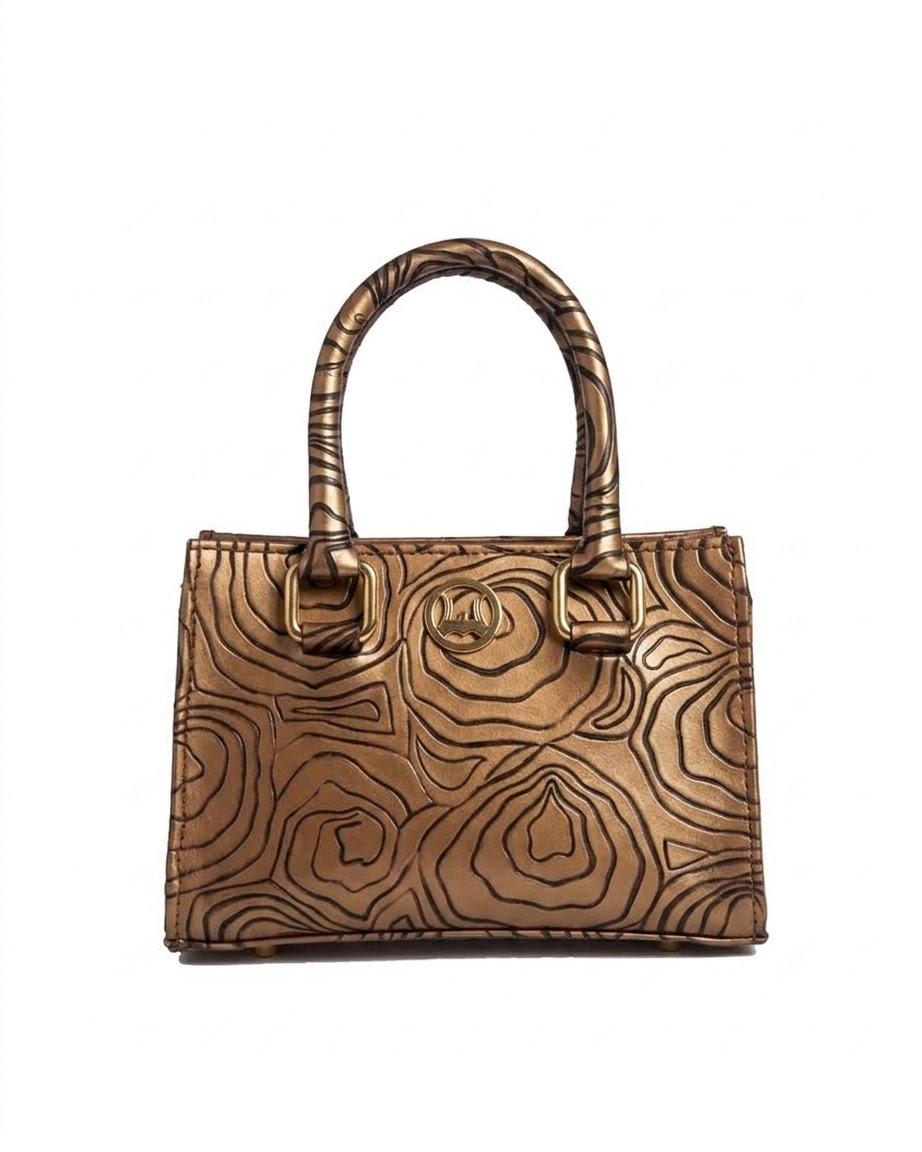 Lagos Mini: Gold and Black Details Abstract Print