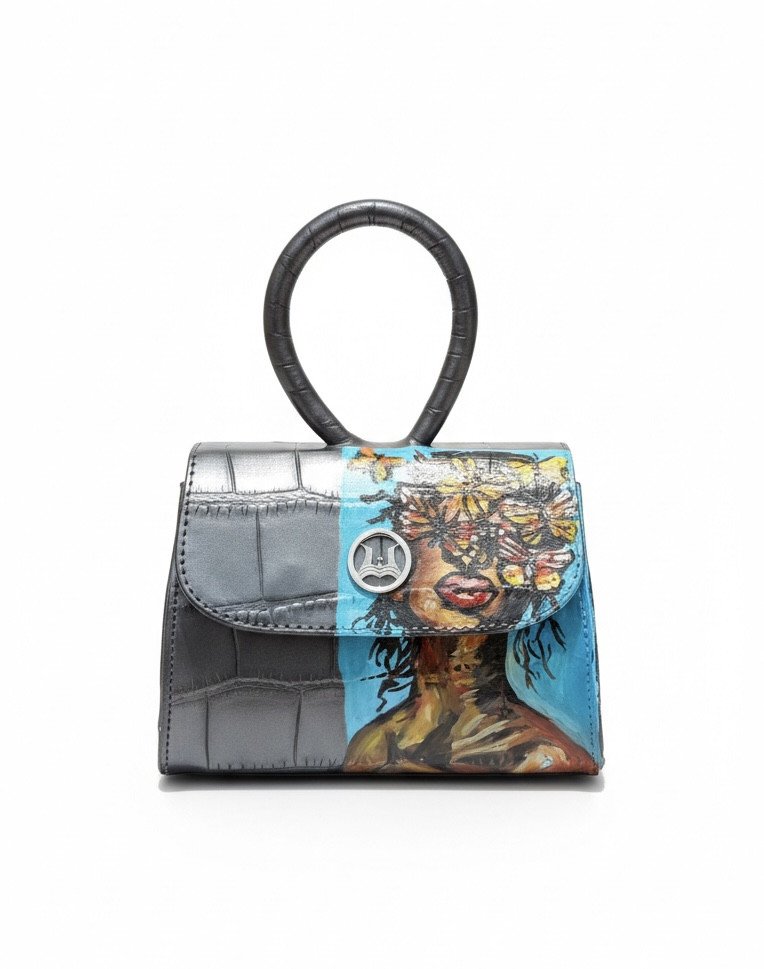 Monaco Micro: Powdery Ash Crocodile Print Meets Art