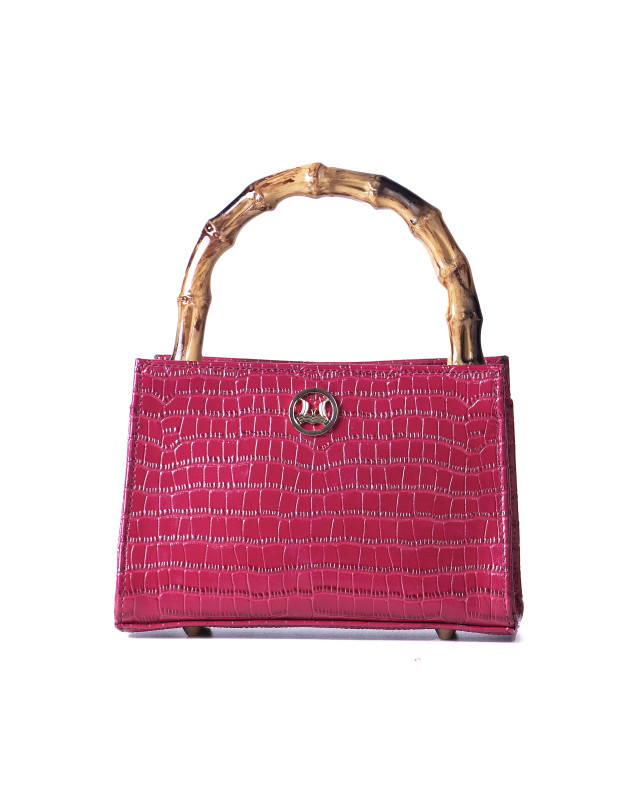 Shanghai Mini (US): Magenta Crocodile Print