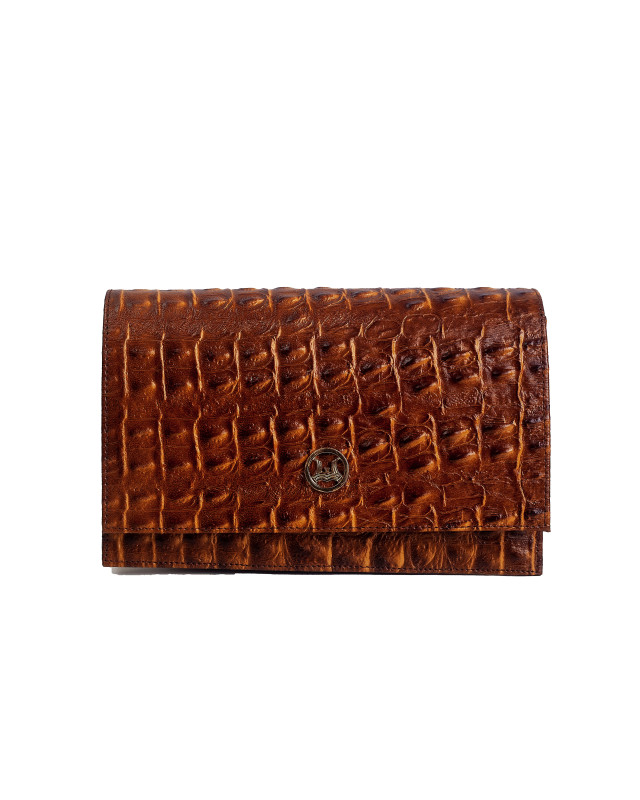 Dakar: Peanut Brown Textured Crocodile Print