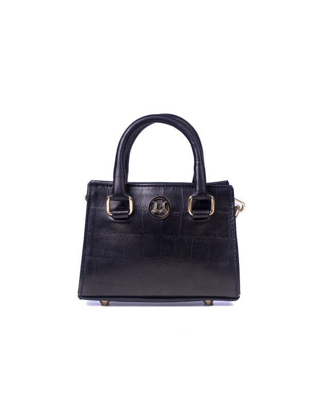 Lagos Micro: Black Crocodile Print