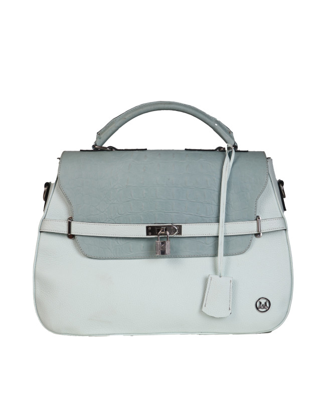 Brazzaville: Slate and Lapis Blue Textured Crocodile Print