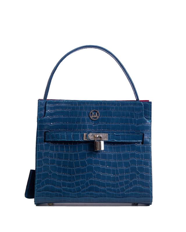 Venice Midi: Aegean Blue Crocodile Print