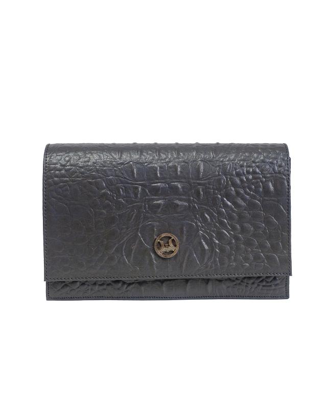 Dakar: Grey Textured Crocodile Print