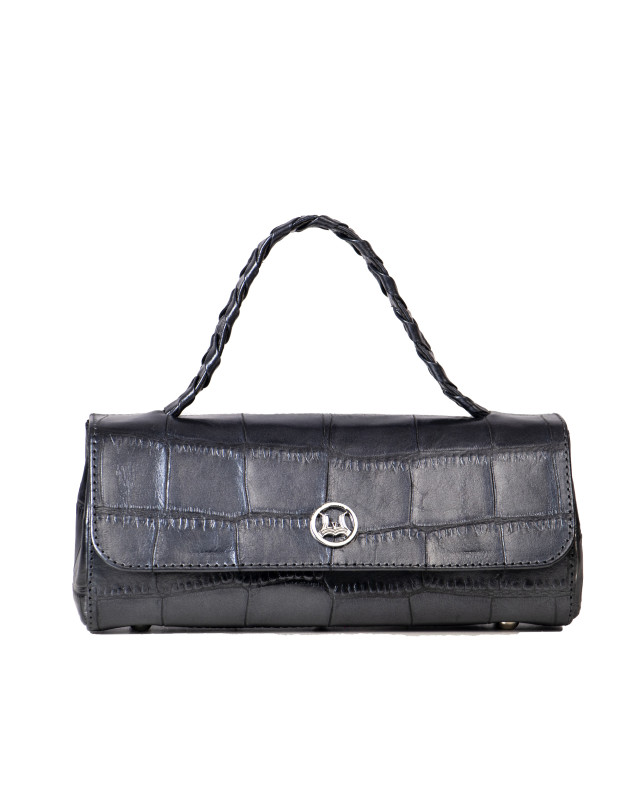 Milan Mini: Powdery Ash Crocodile Print