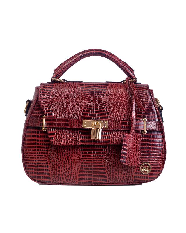 Brazzaville MIDI: Burgundy Monitor Lizard Print