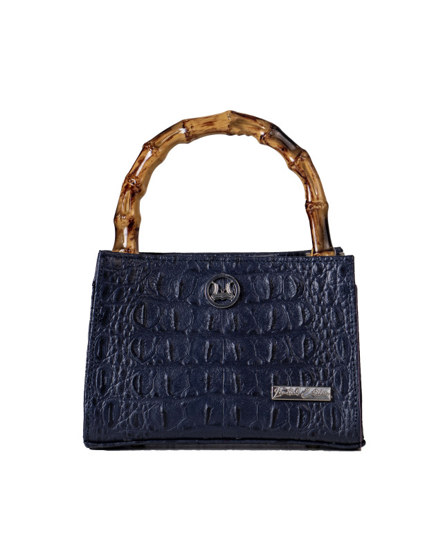 Shanghai Mini: Limited Edition Deep Blue Textured Crocodile Print